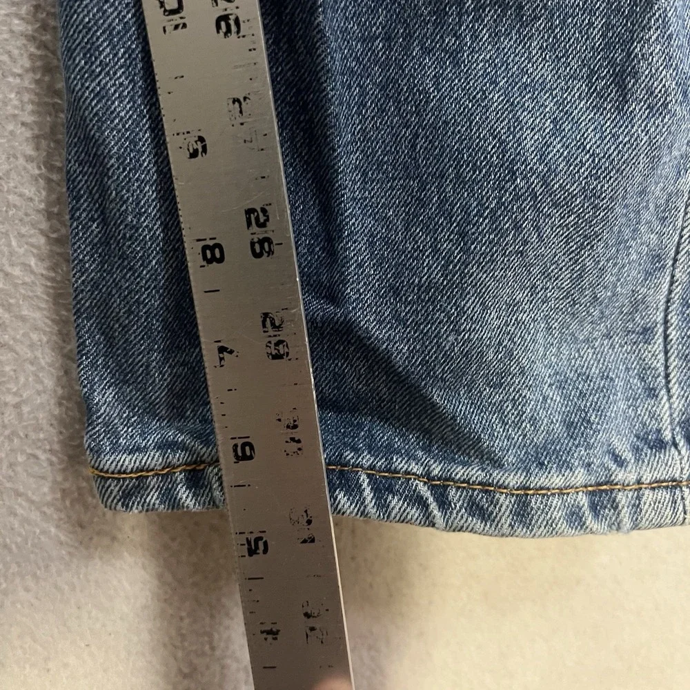 Levis 505 Jeans Men's 36x32 Blue Denim Regular Fit Straight Leg Logo Medium Wash